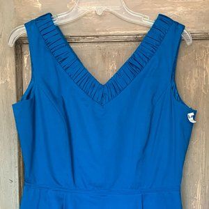 Tahari Sleeveless Royal Blue Dress